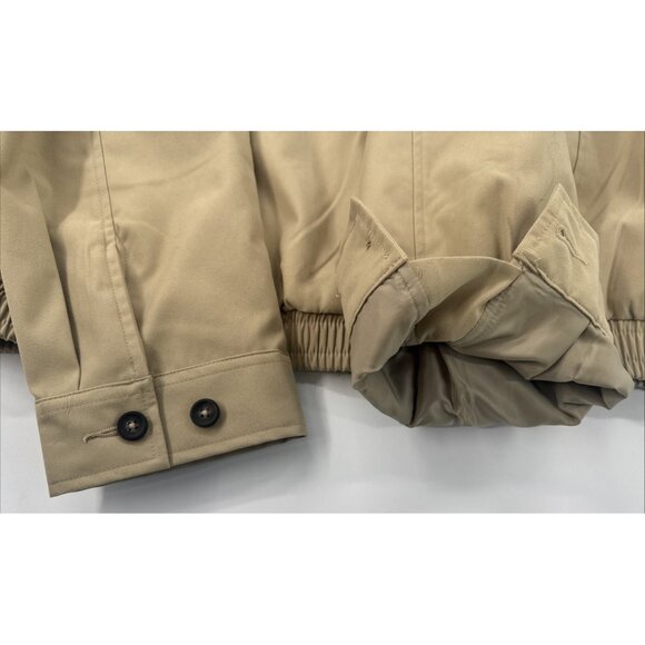 Fairway Greene Golf Jacket Mens Medium Tan Plaid Lined Full Zip Preppy NEW - Picture 11 of 11